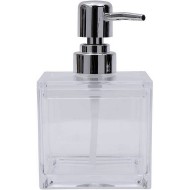 Porta Sabonete Líquido 375ml Em Acrílico Square Clear